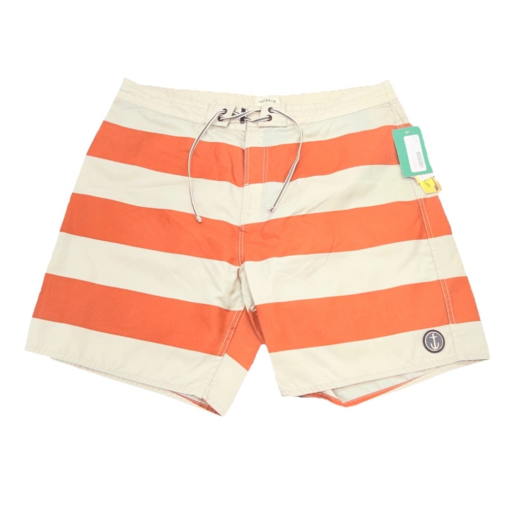 New Captain Fin Men's Boardshorts Bronw Beige Size 38